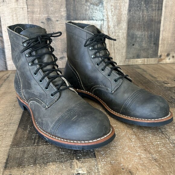 Red Wing 8086 Heritage Iron Ranger Plain Toe Lace Up Work Boots Mens 8 D - Picture 2 of 12
